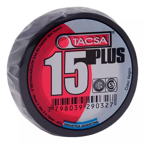 CINTA AISLADORA DE 10 MTS NEGRA TACSA CODIGO:54203