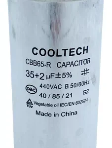 CAPACITOR DOBLE COOLTECH 35 + 2 P/AIRE CODIGO:72105